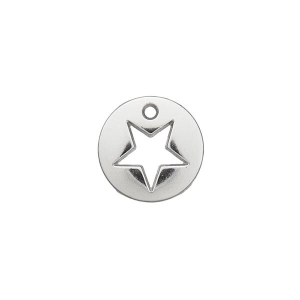 Zierteil Stern [ Ø 12 mm ] – silber metallic,  image number 1