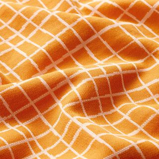 GOTS Strickjacquard LIFE LOVES YOU Grid | Hamburger Liebe | Albstoffe – sonnengelb, 