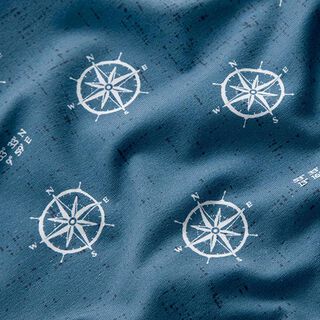 GOTS Baumwolljersey Kompass | Tula – jeansblau, 