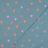 Baumwolljersey Neon Herzen | by Poppy – taubenblau/neonorange,  thumbnail number 4