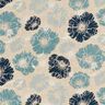 Dekostoff Halbpanama imposante Blüten – marineblau/natur,  thumbnail number 1