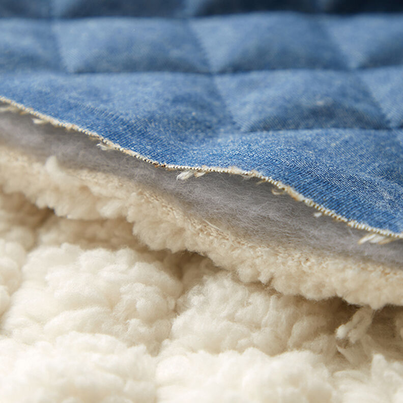 Jeans-Teddy Steppstoff – stahlblau,  image number 6