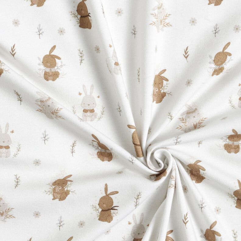 Baumwolljersey süße Häschen Digitaldruck – elfenbein,  image number 3