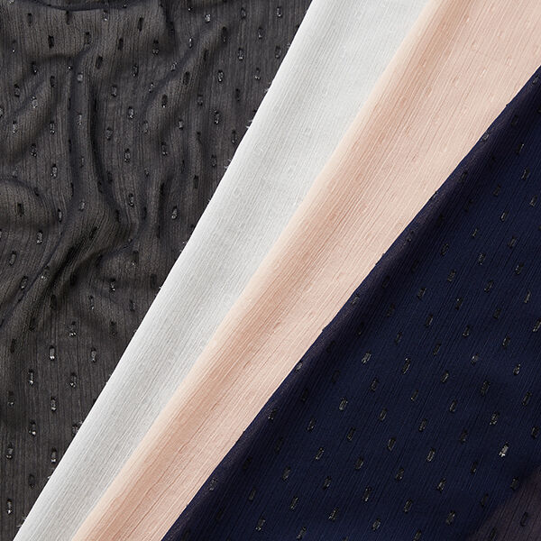 Chiffon Punkte Glitzer – marineblau, image number 5