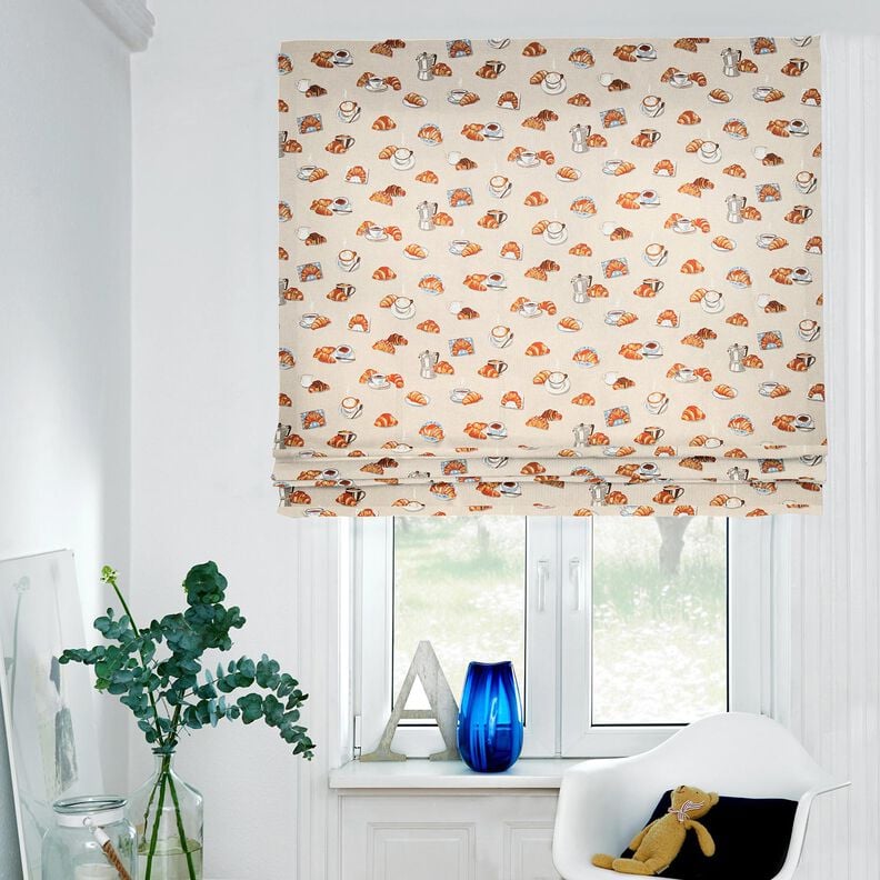 Dekostoff Halbpanama frische Croissants – hellbraun/natur,  image number 5