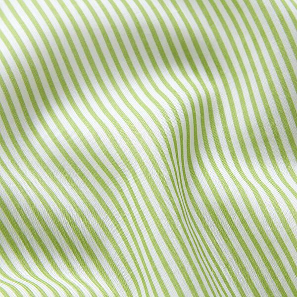Leichter Tencel-Stoff feine Streifen – grün/weiss | Reststück 50cm,  image number 2