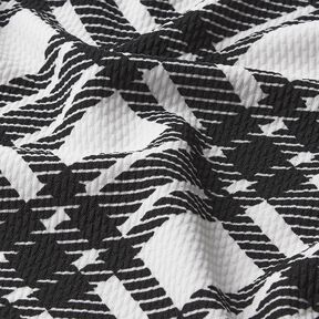 Strickjacquard Karo Struktur – schwarz/weiss, 