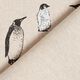 Dekostoff Halbpanama Pinguine – natur,  thumbnail number 6