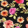 Viskosestoff große Blumen Digitaldruck – schwarz/purpur,  thumbnail number 1