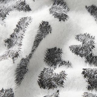 Strickjacquard abstraktes Leoparden-Muster – weiss, 
