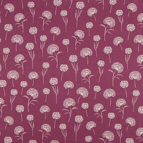Dekostoff Halbpanama Pusteblume – natur/burgunder, 