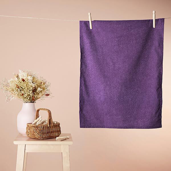 Frotteestoff – violett | Reststück 100cm