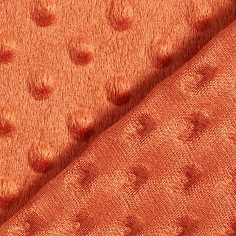 Kuschelfleece geprägte Punkte – terracotta,  image number 4