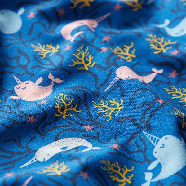 Baumwolljersey Wal | PETIT CITRON – marineblau, image number 2