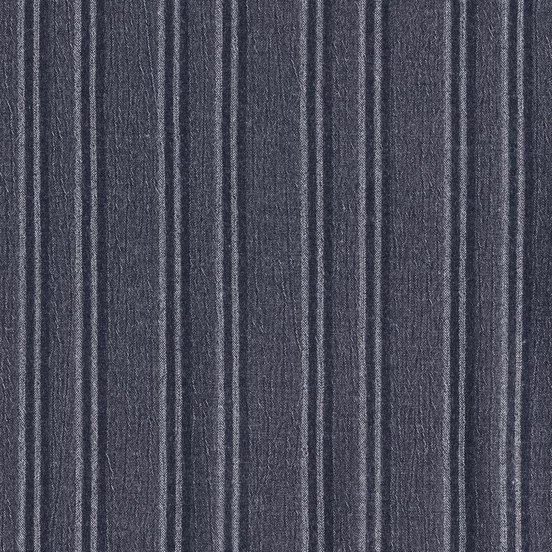 Baumwollstoff gecrashed Streifen – marineblau, image number 1