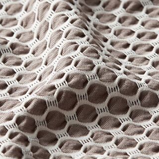 Jacquard Jersey Wellenmuster – taupe, 