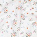 GOTS Musselin/ Doppel-Krinkel Gewebe süße Blümchen  | Poppy Fabrics – elfenbein/orange, 