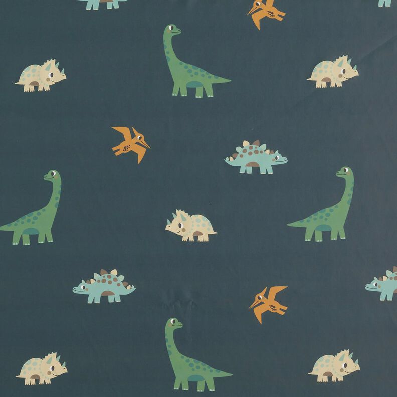 Regenjackenstoff glückliche Dinos Digitaldruck – granit,  image number 1