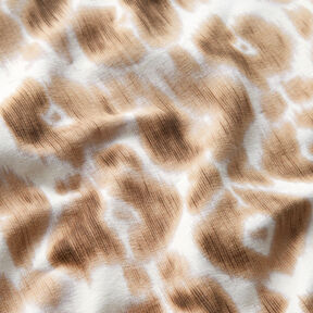GOTS French Terry Batik-Leomuster | TCC x LOOKS by Wolfgang Joop – rehbraun/creme, 