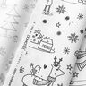 Baumwollpopeline Ausmalstoff Weihnachten – weiss/schwarz,  thumbnail number 3