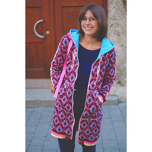 Bio Flechtkordel Twist Me Check [ 24 mm ] | Albstoffe – pink/orange,  image number 3