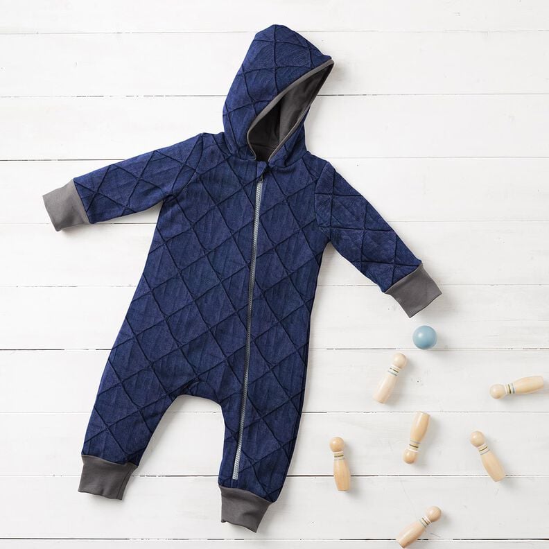 Jeans Steppstoff Rauten – nachtblau,  image number 5