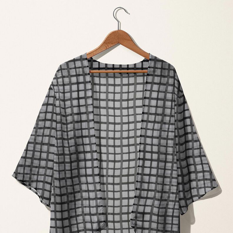 Chiffon Fensterkaro – schwarz,  image number 5