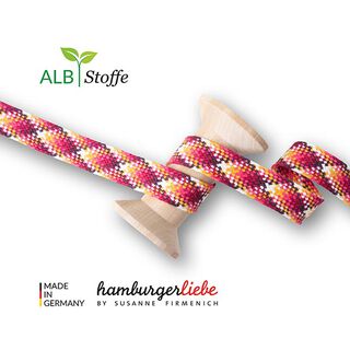 Bio Flechtkordel Twist Me Check [ 24 mm ] | Albstoffe – pink/orange, 
