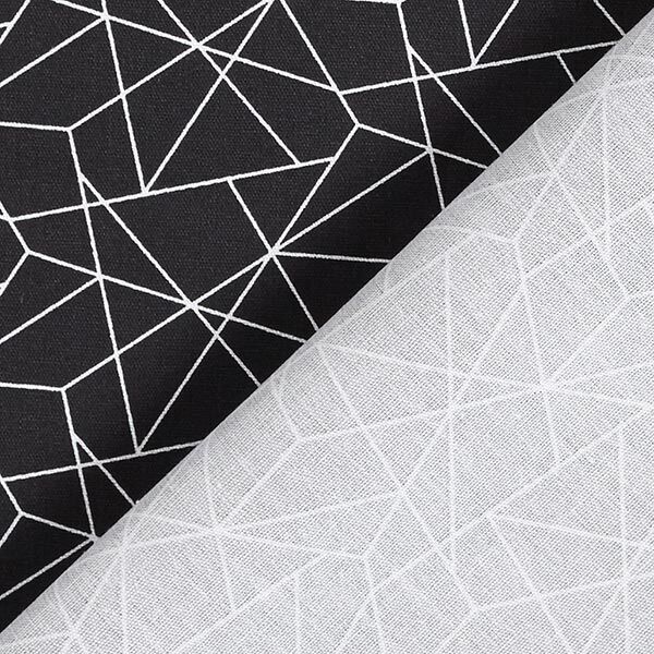 Baumwollstoff Popeline Grafisch – schwarz | Reststück 100cm