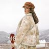 Stretchvelours mit Sherpa-Abseite zarte Blumen | Katia Fabrics – natur,  thumbnail number 6