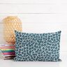 Baumwollstoff Cretonne abstrakte Blätter – ozeanblau/elfenbein,  thumbnail number 6