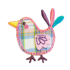 Applikation Vogel [ 4 x 4,5 cm ] – Farbmix, 