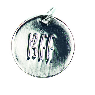 Anhänger BFF [Ø17 mm] | Rico Design – silber metallic, 