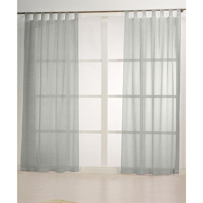 Gardinenstoff Voile Leinenlook 300 cm – hellgrau,  image number 5