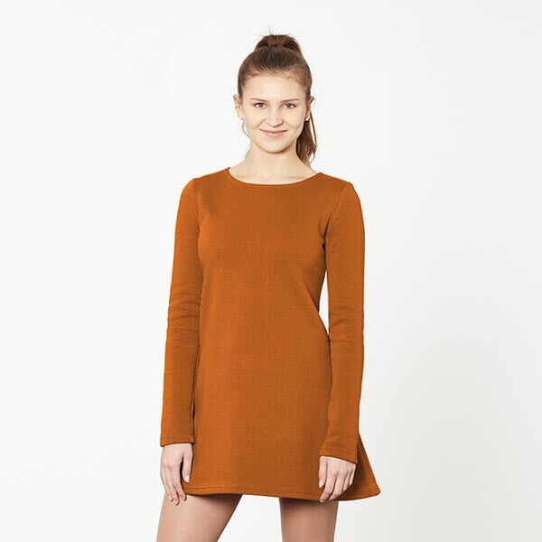 Leichter French Terry Uni – terracotta | Reststück 100cm