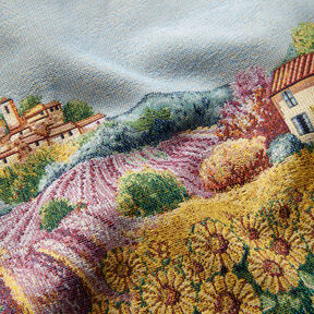 Dekopanel Gobelin blühende Landschaft – karminrot/hellbeige, 