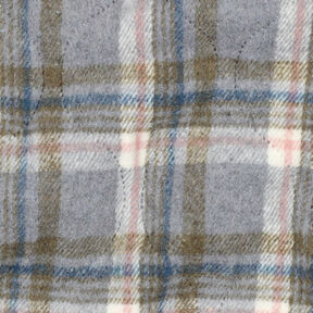 Steppstoff Flanell Karo | Poppy Fabrics – grau, 