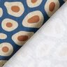 Dekostoff Halbpanama abstraktes Leomuster – blau/cashew,  thumbnail number 4