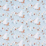 Baumwollpopeline Tiere im Wald – babyblau,  thumbnail number 1