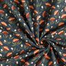 Baumwollstoff Popeline filigrane Blüten – schwarzblau/terracotta,  thumbnail number 3