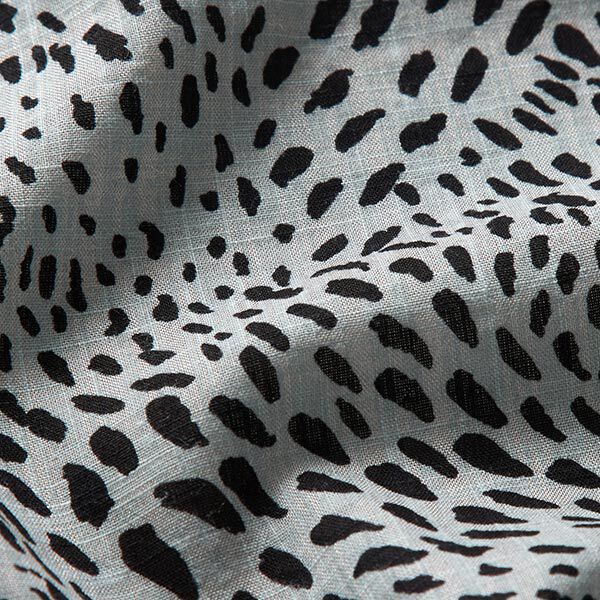 Baumwoll-Viskose-Mix tierische Tupfen – grau/schwarz, image number 2