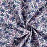 Blusenstoff kleine Blumensträuße – weiss/lila,  thumbnail number 3