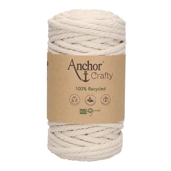 Anchor Crafty Makramee-Garn, recycelt [5mm] - wollweiss,  image number 2