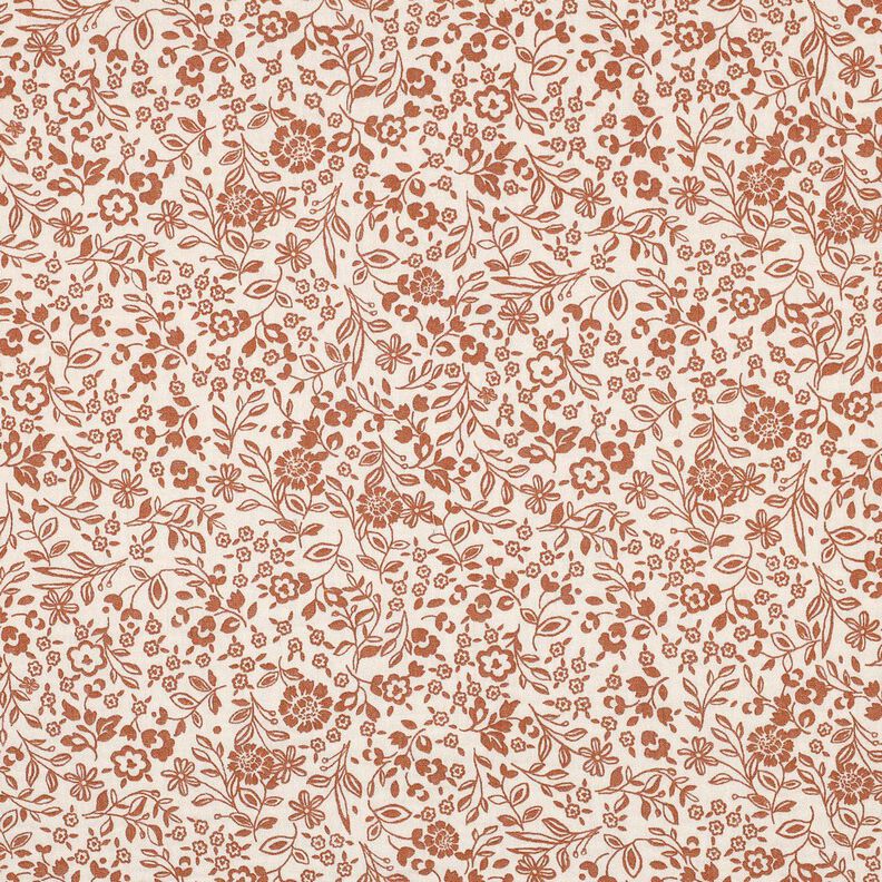 Musselin/ Doppel-Krinkel Gewebe bi-color Blümchen | Poppy Fabrics – hellbeige/karamell, image number 1