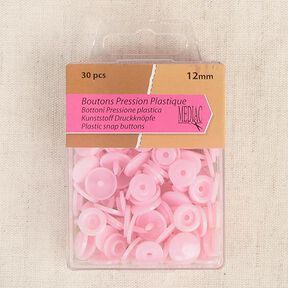 Druckknöpfe [ 30 Stück / Ø12 mm ] – rosa, 