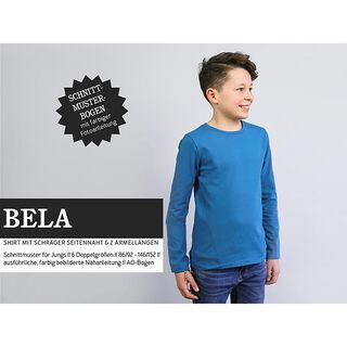 BELA sportliches Shirt mit schräger Seitennaht | Studio Schnittreif | 86-152, 