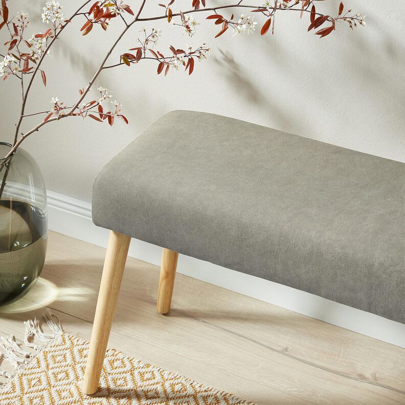 Polsterstoff Samt-Look &ndash; helltaupe,  image number 6