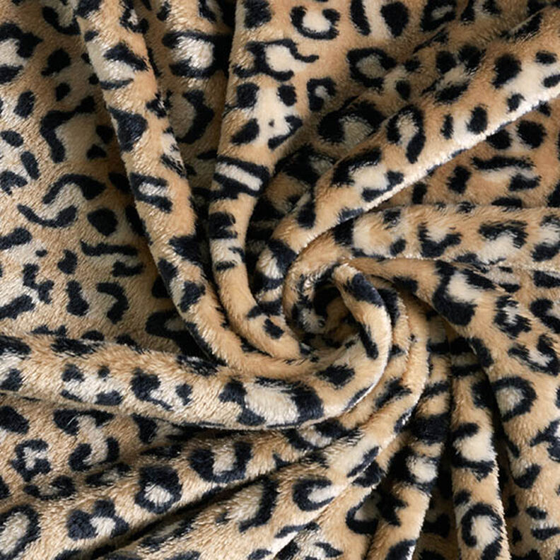 Kuschelfleece Leomuster – mittelbraun, image number 3
