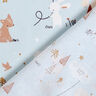 Baumwollpopeline Tiere im Wald – babyblau,  thumbnail number 5