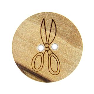 Holzknopf Schere, 